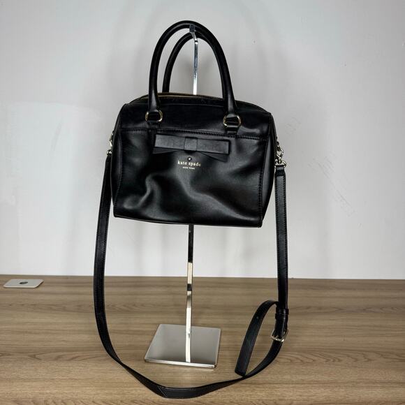 Kate Spade Smooth Leather Black Shoulder Bag Small - Picture 2 of 9